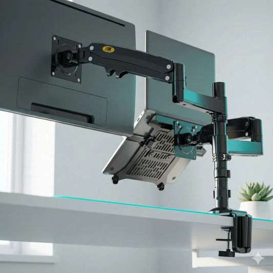 Bras Moniteur Gas Spring 22-32" VESA - Rotation 360° Clamp