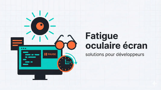 logo et titre fatigue oculaire écran solutions pour développeurs
