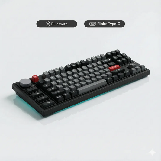 Clavier Kenzo Bluetooth 5.1 AZERTY Rétroéclairé - 4000 mAh