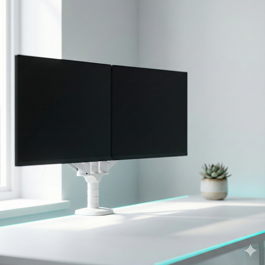 Support Double Bras Moniteur Aluminium VESA - 2x 7kg Max
