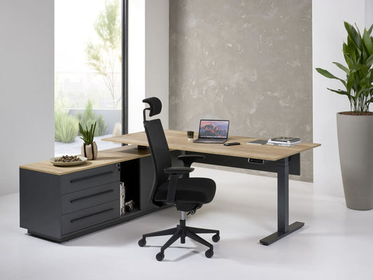 UP&DESK ExecutiveDesk – Bureau de direction assis-debout premium