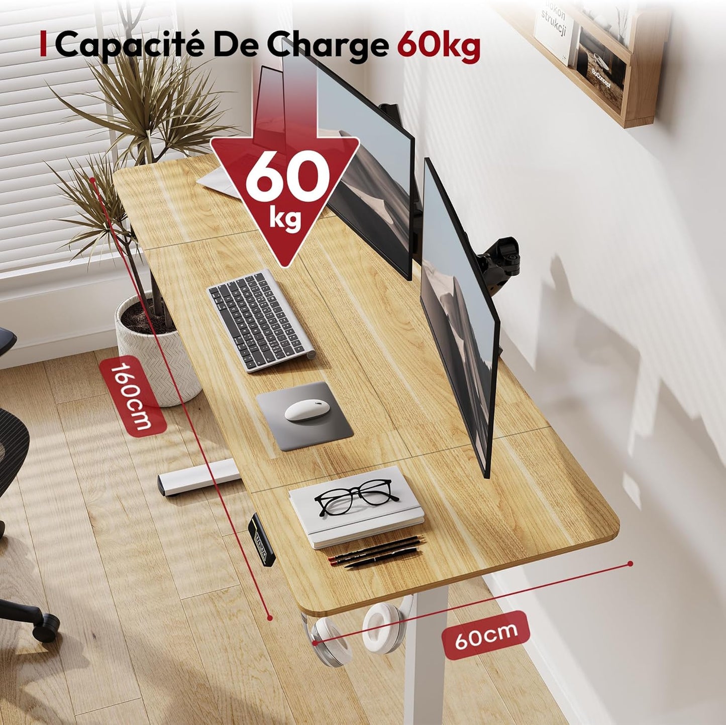 Sanodesk QS1 - Bureau Assis-Debout Électrique Entrée de Gamme